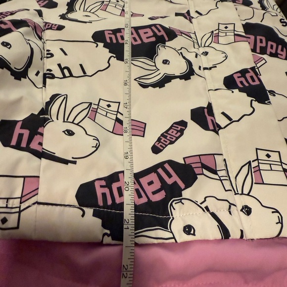 Kids Happy Bunny Jacket - White and Pink 8 - Picture 5 of 9